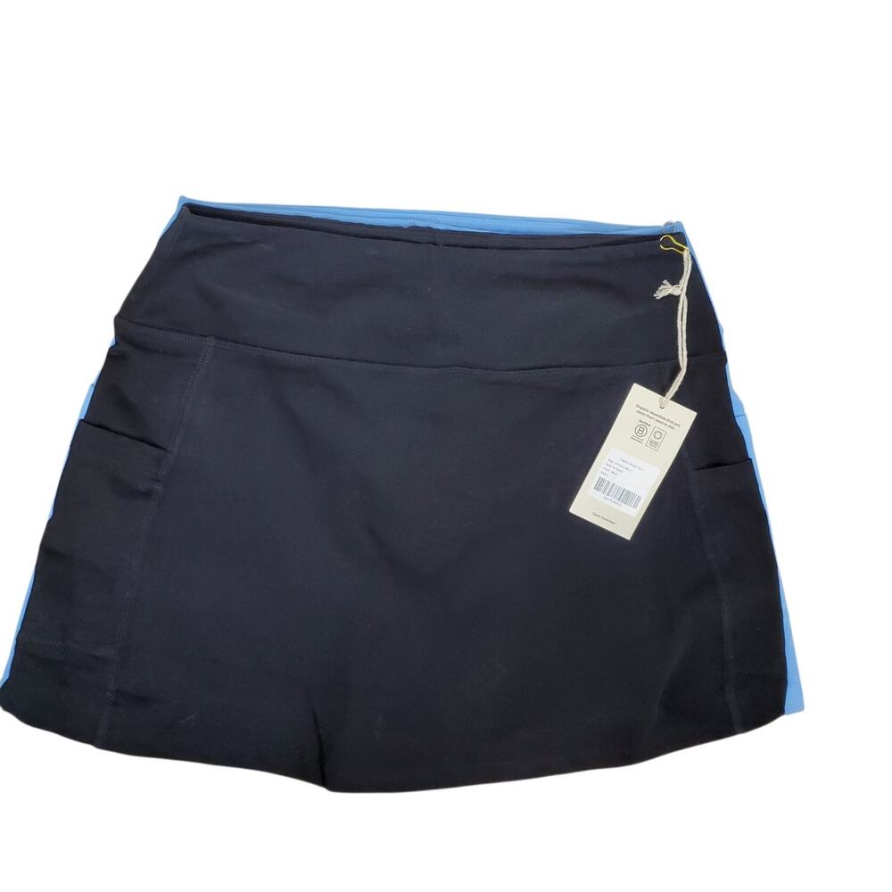 NEW Mate the Label Organic Stretch Pocket Skort Size L Lagoon Blue Pull On Mini - Picture 12 of 12